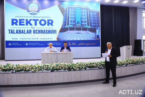 Rektor 6-bosqich talabalari bilan ochiq muloqot o‘tkazdi