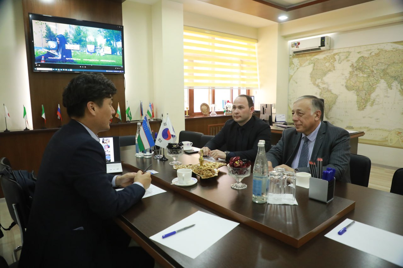 THE RECTOR OF THE INSTITUTE HELD A MEETING WITH THE KOREAN PARTNERS WITHIN THE FRAMEWORK OF THE SIGNED MEMORANDUM