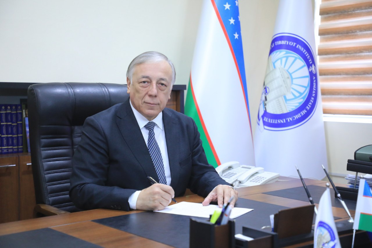 HOLIDAY CONGRATULATIONS OF THE RECTOR OF ANDIJON STATE MEDICAL INSTITUTE M. M. MADAZIMOV ON THE 31ST ANNIVERSARY OF ADOPTION OF THE STATE ANTHEM OF THE REPUBLIC OF UZBEKISTAN